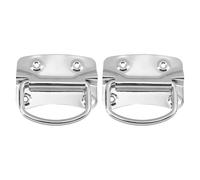 Luxshiny Poignée de boîte à outils pliable Poignée de tirage acier inoxydable 2pcs Argent fabrication soignée pour flight case et boîte de rangement