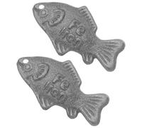 Luxshiny Poisson de Fer Cuisson Riche en Fer, 2 Pièces Outil Cuisine en Fonte Réutilisable pour Végétariens et Enfants, pour Mijoter et Infuser