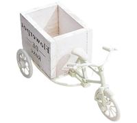 Luxshiny Porte-Pot de Fleurs Créatif de Vélo Blanc, Taille Moyenne, Léger et Stable, Support Multifonction pour Décoration de Table Mariage, Bureau et Maison, Seau à Fleurs Décoratif