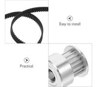 Luxshiny Poulies de Courroie de Distribution 2gt Ensemble 4 Pièces 20 et 40 Dents Alésage 6 Mm 2 Courroies Synchrones Fermées 200 Mm pour Transmission Mécanique Industrielle Cnc