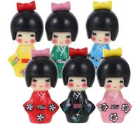 Luxshiny Poupée Japonaise Kimono 4Cm Artisanat Traditionnel Kokeshi Décoration Maison Cadeau Enfant Peinture Écologique Durable