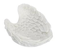 Luxshiny Présentoir à Boules de Cristal en Résine Blanche Socle Angel Wings, Support Décoratif Vintage pour Bureau et Maison, Étagère Artisanale Unique pour Objets D’Art et Décoration