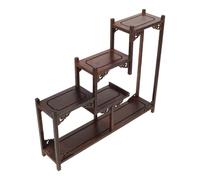 Luxshiny Présentoir à Curiosités Chinois en Bois Massif, Étagère de Rangement Antique Multi-niveaux, Style , pour Collections, Bureau et Décoration Intérieure