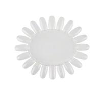 Luxshiny Présentoir à Vernis à Ongles 10pcs en Acrylique Dur Blanc Roues D'affichage de Tournesol pour Pratique et Démonstration Nail Art Professionnel