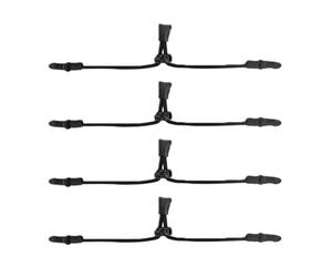 Luxshiny Prolongateurs de Masque Réglables en Nylon Noir Lot de 4 Protège-oreilles Confortables et Adaptés aux Garçon et Filles pour Sorties et Banquets