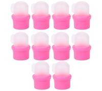 Luxshiny Protections pour Dissolvant D'ongles en Pp Rose, 10 Pièces, Confortables à Porter, Maintiennent les Tampons ou Cotons en Place pour Manucure DIY