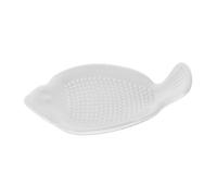 Luxshiny Râpe à Ail Céramique Forme de Poisson Ustensile de Cuisine Compact pour Épices Outil de Râpage Ménager Antiadhésif Facile