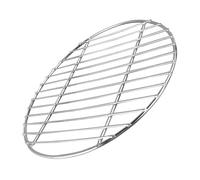 Luxshiny Ronde Acier Inoxydable Réutilisable pour Barbecue Multifonction Pratique pour Cuisson Équilibrée Au Camping et Plein Air Accessoire de Grillade Durable et Simple à Utiliser