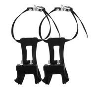 Luxshiny Sangles de Pédale de Vélo en Plastique Noir Clip Orteil pour Vélo de Route et VTT, Cale-Pied Réglable pour Pédales Robustes et Confortables