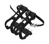 Luxshiny Sangles de Pédales de Vélo en Plastique Noir 1 Paire pour Vélo de Route et VTT Clips Cale-Pieds Sécurisés et Légers