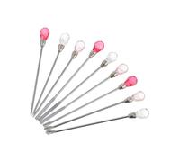 Luxshiny Set de 9 Bâtons de Brassage pour Nail Art en Métal Cuillère Aiguille, Facile à Utiliser et Pratique pour Mélanger Gel UV et Paillettes Plusieurs styles Réutilisable