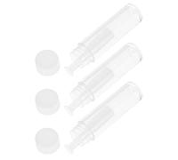 Luxshiny Sets de Tiges en Silicone Blanches Légères Lot de 3 Tube de Rangement Transparent, Opération Simple pour Lentilles de Contact Voyage