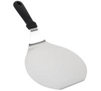 Luxshiny Spatule de Service à Pizza en Plastique Noir et Trou Suspendre en Acier Inoxydable Ronde en Plastique Noir, Design Ergonomique Usage Quotidien Cuisine
