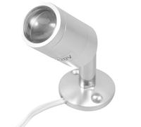 Luxshiny Spot LED Rotatif 3w en Acier Inoxydable Argenté, Résistant à Haute Température, pour Éclairage Résidentiel et Vitrines D'exposition