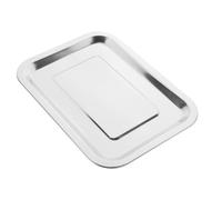 Luxshiny Stainless Steel Rectangular Baking Tray Épaisse Pâte Acier Inoxydable pour Four Gratin Brownies Lasagnes et Plats Maison