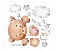 Luxshiny Stickers Muraux Décoratifs pour Interrupteur PVC Autocollants Ours Mignons pour Chambre Étiquettes Lumineuses Décoratives Faciles à Poser et Durables Ambiance Chaleureuse pour