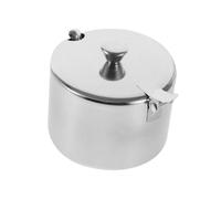 Luxshiny sucrier en INOX Récipients de Sucre à Sucre avec couvercles sucrier avec Couvercle et récipient à assaisonnement pour Sucre Pot à café avec cuillère Acier Inoxydable
