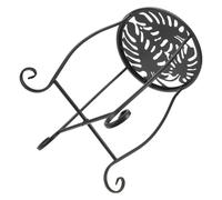 Luxshiny Support à Plantes de Table en Fer Noir avec Motif Feuille de Monstera, Structure Simple Couche, Facile à Assembler pour Vase et Bonsaï en Intérieur ou Extérieur
