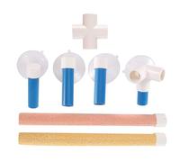 Luxshiny Support de Bain Ventouses Quadruples en PVC Givré pour Perroquet Station Debout Unique pour Exercice et Équilibre Couleur Aléatoire des Oiseaux en Intérieur