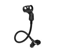 Luxshiny Support de Microphone Réglable en Fer Noir Pince Clip-on, Design Flexible Compatible Large Gamme de Microphones pour Station Tv et Radio