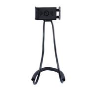 Luxshiny Support de Téléphone Design à Vis Axe Rond Autour du Cou en Alliage Noir, Respirant et Confortable pour GPS et Smartphone, Usage Portable Table