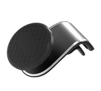 Luxshiny Support magnétique pour téléphone, Support de téléphone pour Voiture, Fixation aération L Type, Silicone métal, Noir, Compact, Sécurité Conduite, pour Femmes et Hommes