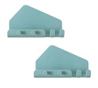 Luxshiny Support Mural Lot de 2 avec 4 Crochets Charge Pratique, en PP Adhésif pour Téléphone et Tablette pour Chambre et Table de Nuit