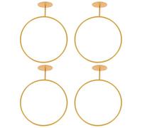 Luxshiny Support Mural Porte-balles Multifonctionnel pour Ballons de Basket et Volley en Fer Doré Facile à Installer Lot de 4 Pièces pour Bureau ou Chambre à Thème Sportif