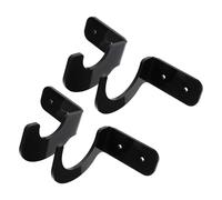 Luxshiny Support Mural Rangement et Présentation Élégante Noir 2 Paires en Acrylique pour Batte de Baseball et Bâton de Hockey pour Équipement Sportif