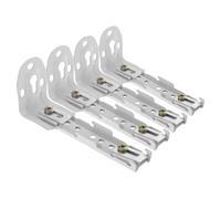 Luxshiny Supports Muraux en Fer pour Tringles à Rideaux Doubles 11,5 CM, Lot de 4 Supports Solides Fixation Latérale, Adaptés pour Rails de Rideaux Lourds en Intérieur