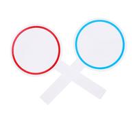 Luxshiny Tableau de Score en Mousse 10 X 20 Cm Lot de 2 Cercles Bleu et Rouge, Tableau Blanc Portatif Effaçable à Sec pour Bureau, Juges et Événements Sportifs