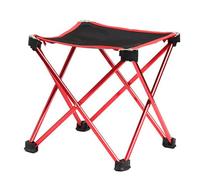 Luxshiny Tabouret Pliable Portable Rouge Taille L, Chaise de Camping Pliante Légère et Compacte, Siège Outdoor pour Randonnée, Pêche, Barbecue et Voyage, Tabouret Pliant Pratique