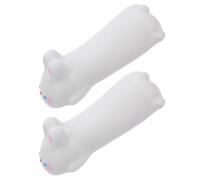 Luxshiny Tapis de Souris Ergonomique Repose-poignets de Lapin Blanc, Design Pratique en Pu et Résine, Lot de 2 pour Bureau et Jeux