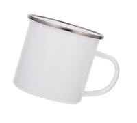 Luxshiny Tasse à Sublimation en Acier Inoxydable 1 Pièce Rebord Argenté, Mug Vierge Personnalisable pour Photo, Tasse de Service Diy, Maison Bureau la Cuisine, Mug Imprimé par Transfert