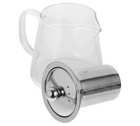 Luxshiny Théière en Verre Borosilicate 450 Ml, Récipient à Thé Domestique Résistant la Chaleur, Cafetière pour Boissons Chaudes et Froides, Fourniture Cuisine Pratique pour Maison