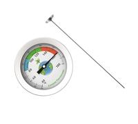 Luxshiny Thermomètre Plage de Mesure 10 76°c Étanche pour Composteur en Acier Inoxydable Lecture Claire, Précision ±2℃, pour Jardin et Serrage
