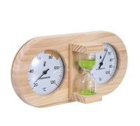 Luxshiny Thermomètre Précis Sauna pour avec Bois Vert en Hygromètre et ou Sablier de 15, Double Affichage Analogique Résidentiel ou Commercial