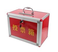 Luxshiny Urne Électorale Portable Rouge en Alliage D'aluminium avec Structure Robuste et Serrure Anti-effraction pour Collecte de Dons et Événements Communautaires