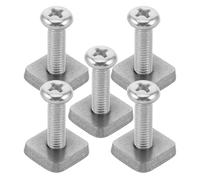 Luxshiny Vis et Plaque D'aileron en Acier Inoxydable Argenté 5pcs pour Remplacement Rapide de Vis D'aileron de Planche de Glisse et Paddleboard