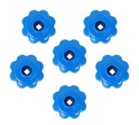 Luxshiny Volant à Main pour Vanne D'angle Bleu 6 Pièces Manivelle de Portail Poignée Décorative Fournitures Industrielles pour Contrôle de Valve