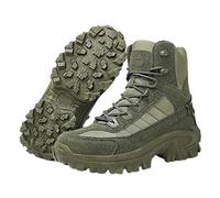 Luxsines Leather Boots, Mens Support Anti-Puncture Work Boots, Waterproof Slip on Hiking Sneakers (Green,32)