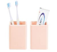 Luxspire 2 PCS Porte-brosses à Dents, Gobelets à Brosses en Diatomite à Dents à Séchage Rapide pour la Salle de Bain, Porte-brosses à Dents Électriques et Porte-Dentifrice, Rose