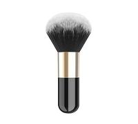 Luxspire Pinceau de Maquillage Professionnel, Poignée Simple Grande Tête Doux Ronde pour Fond de Teint Poudre BB Crème, Brosse Cosmétiques Maquillage Outil, Noir&Or