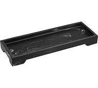 Luxspire Plateau Rectangulaire en Résine, Plateau de Rangement Organiseur de Salle de Bain Toilette, Plateau Décoratif pour Bijoux, Cosmétique, Tissus, Bougies, Savon, Serviette, Plante - Encre Noir