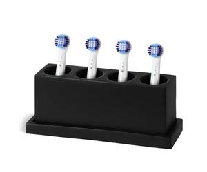 Luxspire Porte Brosse à Dents Compatible avec Oral B IO Philips Sonic, Organisateur de Brosse à Dents, Support de Brosse à Dents Électrique avec 4 Fentes, Accessoires de Salle de Bains, Noir Mat
