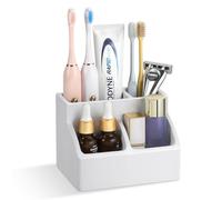 Luxspire Porte-brosses à Dents, Supports de Brosses à Dents à Séchage Rapide pour Salle de Bains, Organisateur de Brosses à Dents Electrique à Terre Diatomée pour Comptoir de Dressage, Gris Clair