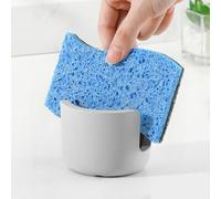 Luxspire Support d'Éponge en Diatomite pour Évier de Cuisine, Porte-Éponge en Pierre à Séchage Rapide, Étagère pour Éponge en Pierre Absorbant l'Eau pour Cuisine et Salle de Bains, Petite - Gris Clair