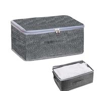 LuxStellar Boite De Rangement Avec Couvercle Boîte À Vêtements Pliable A Pharmacie Rangement De Rangement Pour Armoire De Voyage - Gris -ÀVêtements Pliable - 30 X 20 X 14 Cm