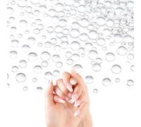 LuxStellar Lot de 1 440 galets en verre transparents pour vases, art floral, décoration de table, 2 à 5 mm, semi-circulaires, idéal pour la décoration de mariage, les ongles DIY