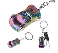 LuxStellar Porte-clés de voiture pour véhicule, 1 pièce, porte-clés de voiture - Porte-clés exclusif personnalisé avec modèle cabriolet (5 x 2,5 cm, alliage de zinc, multicolore métallisé)